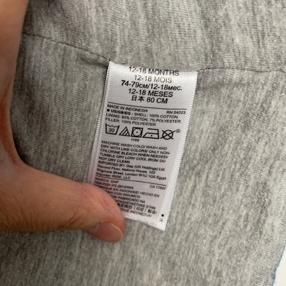 EEUC GAP 12-18 months quilted Denim Vest - Picture 4 of 4